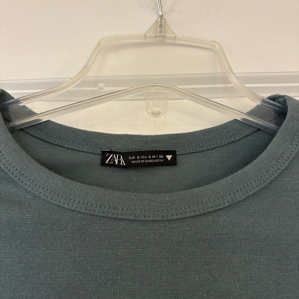 Zara Teal Baby Tee Shirt - Picture 2 of 5